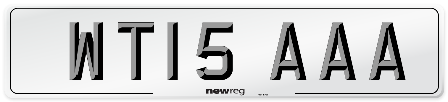 WT15 AAA Number Plate from New Reg